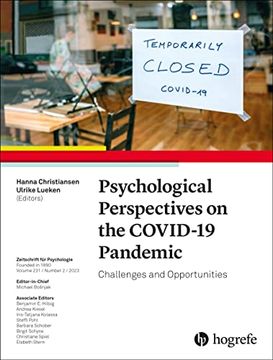 portada Psychological Perspectives on the Covid-19 Pandemic: Challenges and Opportunities (Zeitschrift für Psychologie, 2) (en Inglés)