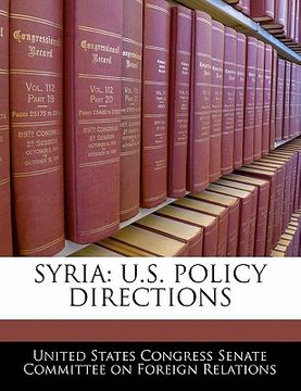 portada syria: u.s. policy directions (en Inglés)