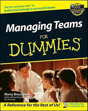 portada managing teams for dummies (en Inglés)