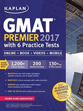 portada Kaplan GMAT Premier 2016 with 6 Practice Tests