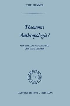 portada Theonome Anthropologie?: Max Schelers Menschenbild Und Seine Grenzen (in English)