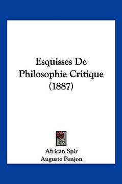 portada Esquisses De Philosophie Critique (1887) (en Francés)