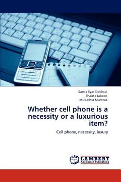 portada whether cell phone is a necessity or a luxurious item? (en Inglés)