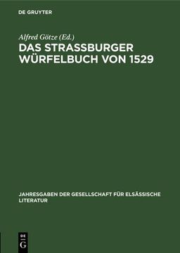 portada Das Straßburger Würfelbuch von 1529 (en Alemán)
