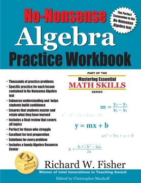 portada No-Nonsense Algebra Practice Workbook (Mastering Essential Math Skills)