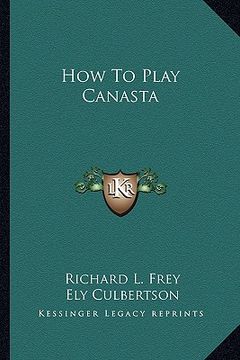 portada how to play canasta (en Inglés)