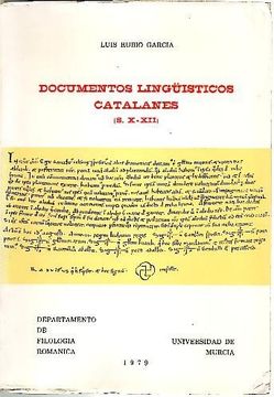 portada DOCUMENTOS LINGÜISTICOS CATALANES (S. X.-XII).