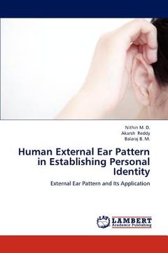 portada human external ear pattern in establishing personal identity (en Inglés)
