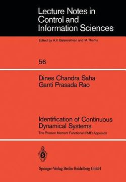 portada identification of continuous dynamical systems: the poisson moment functional (pmf) approach (en Inglés)