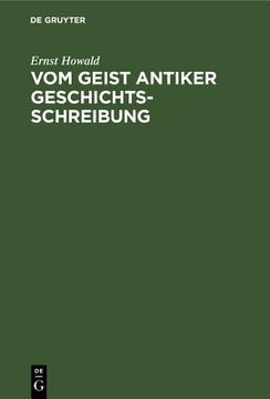 portada Vom Geist Antiker Geschichtsschreibung (en Alemán)