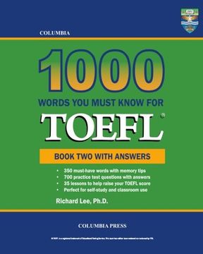 portada Columbia 1000 Words You Must Know for TOEFL: Book Two with Answers (Volume 2)