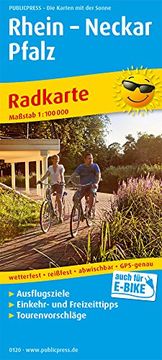portada Rhein - Neckar - Pfalz: Radkarte mit Ausflugszielen, Einkehr- & Freizeittipps, Wetterfest, Reissfest, Abwischbar, Gps-Genau. 1: 100000 (Radkarte / rk) (en Alemán)