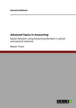 portada advanced topics in accounting (en Inglés)