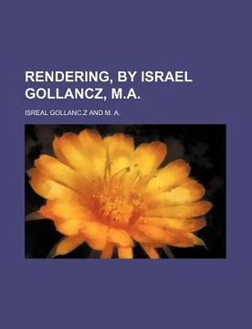 portada rendering, by israel gollancz, m.a.