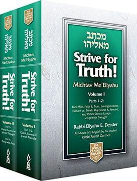 portada Strive for Truth, Michtav Me'eliyahu