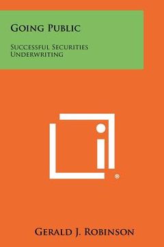 portada going public: successful securities underwriting (en Inglés)