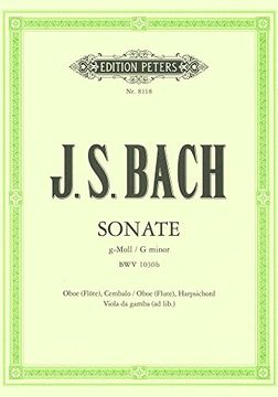 portada Sonata in G Minor Bwv 1030b F. Oboe (Flute) and Harpsichord (Vdg./Cello Ad Lib.): First Edition (en Inglés)