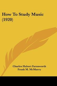 portada how to study music (1920)