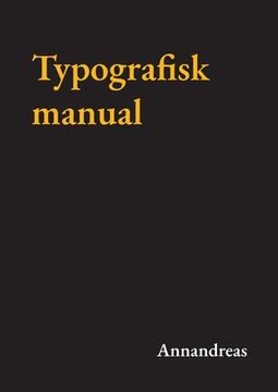 portada Typografisk manual (en Sueco)
