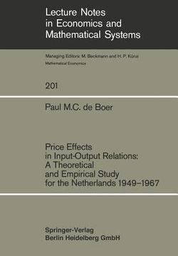 portada price effects in input-output relations: a theoretical and empirical study for the netherlands 1949-1967 (en Inglés)