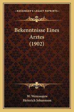 portada Bekenntnisse Eines Arztes (1902) (in German)