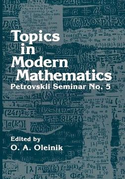 portada Topics in Modern Mathematics: Petrovskii Seminar (en Inglés)