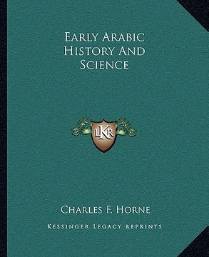 portada early arabic history and science (en Inglés)