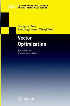 portada vector optimization: set-valued and variational analysis (in English)