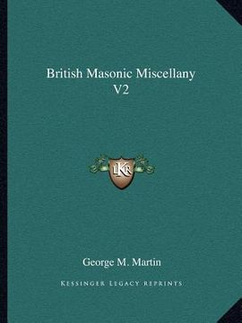 portada british masonic miscellany v2 (en Inglés)
