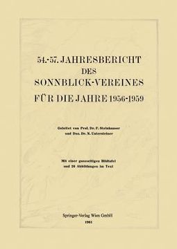 portada 54.-57. Jahresbericht Des Sonnblick-Vereines Für Die Jahre 1956-1959 (en Alemán)