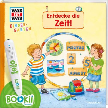 portada Bookiiâ® was ist was Kindergarten Entdecke die Zeit! (Bookii / Antippen, Spielen, Lernen) (en Alemán)
