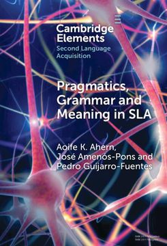 portada Pragmatics, Grammar and Meaning in sla (in English)