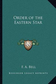 portada order of the eastern star (en Inglés)