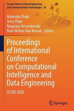 portada Proceedings of International Conference on Computational Intelligence and Data Engineering: Iccide 2020 (en Inglés)