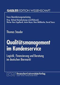 portada Qualitätsmanagement im Kundenservice: Logistik, Finanzierung und Beratung im Deutschen Biermarkt (en Alemán)