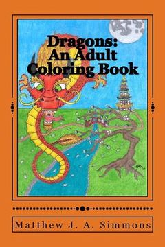 portada Dragons: An Adult Coloring Book (in English)