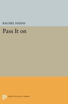 portada Pass it on (Princeton Series of Contemporary Poets) (en Inglés)