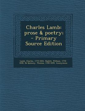 portada Charles Lamb: Prose & Poetry; (en Inglés)