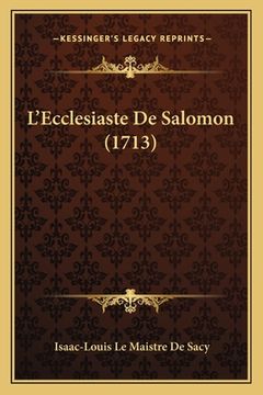 portada L'Ecclesiaste De Salomon (1713) (en Francés)