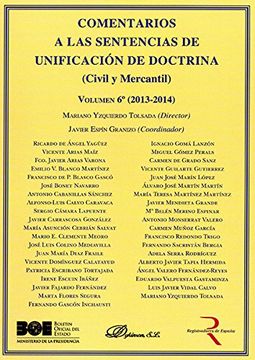 portada Comentarios a las Sentencias de Unificación de Doctrina. Civil y Mercantil. Volumen 6. 2013-2014