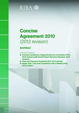 portada Riba Concise Agreement 2010 (2012 Revision): Architect (Pack of 10)
