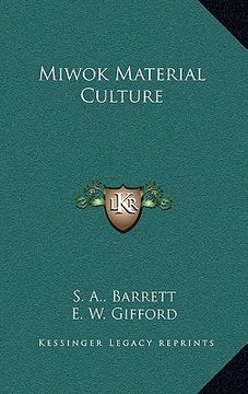 portada miwok material culture (en Inglés)