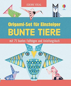 portada Origami-Set für Einsteiger: Bunte Tiere: Mit 75 Bunten Faltbögen und Anleitungsbuch (in German)