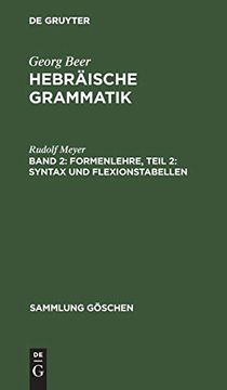 portada Formenlehre, Teil 2: Syntax und Flexionstabellen (in German)