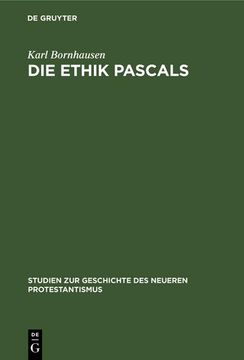 portada Die Ethik Pascals (en Alemán)