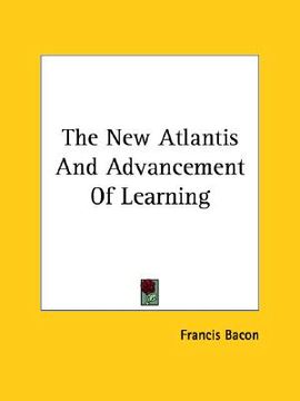 portada the new atlantis and advancement of learning (in English)