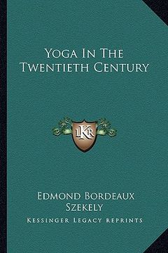 portada yoga in the twentieth century