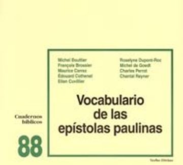 portada vocabulario de las epistolas paulinas (in Spanish)