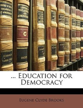 portada education for democracy (en Inglés)