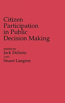 portada Citizen Participation in Public Decision Making (en Inglés)